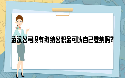 武汉公司没有缴纳公积金可以自己缴纳吗？