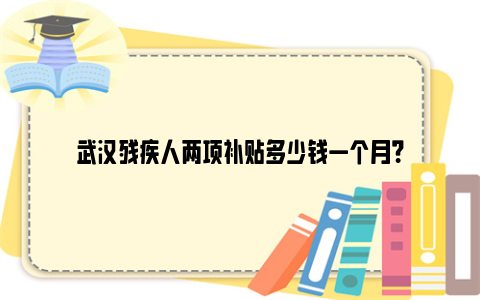 武汉残疾人两项补贴多少钱一个月？