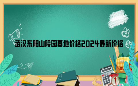 武汉东阳山陵园墓地价格2024最新价格