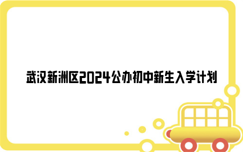 武汉新洲区2024公办初中新生入学计划及招生范围