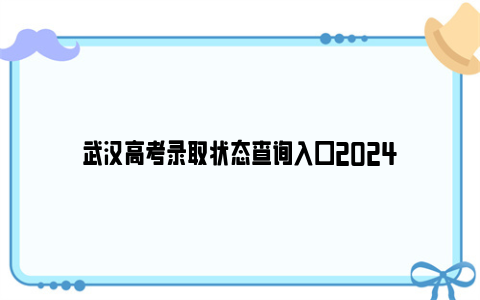 武汉高考录取状态查询入口2024