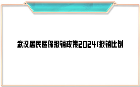 武汉居民医保报销政策2024(报销比例 起付标准)