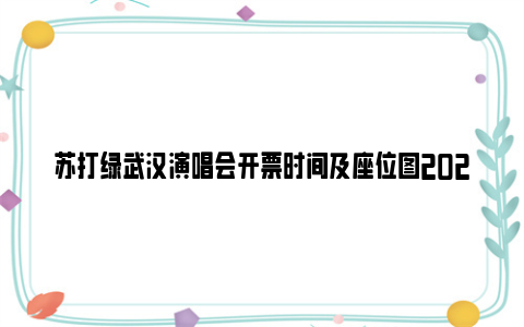 苏打绿武汉演唱会开票时间及座位图2024