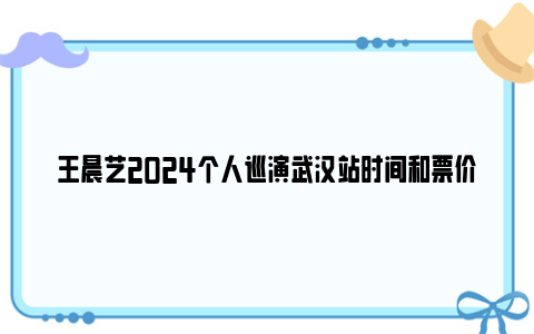 王晨艺2024个人巡演武汉站时间和票价