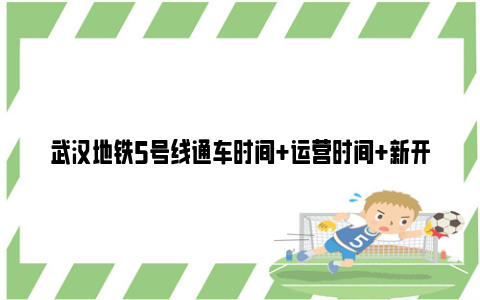 武汉地铁5号线通车时间 运营时间 新开站点信息